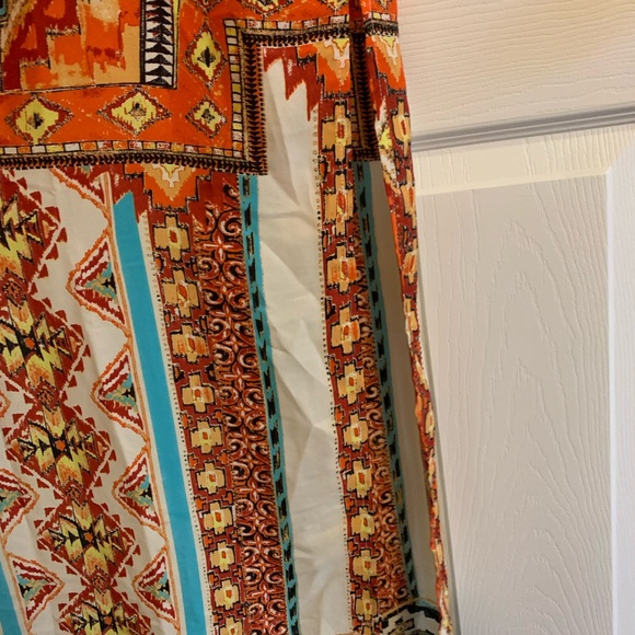 Anthropologie Maude Boho Crochet Back Maxi Dress Small NWT Double Side Slit - Picture 8 of 8